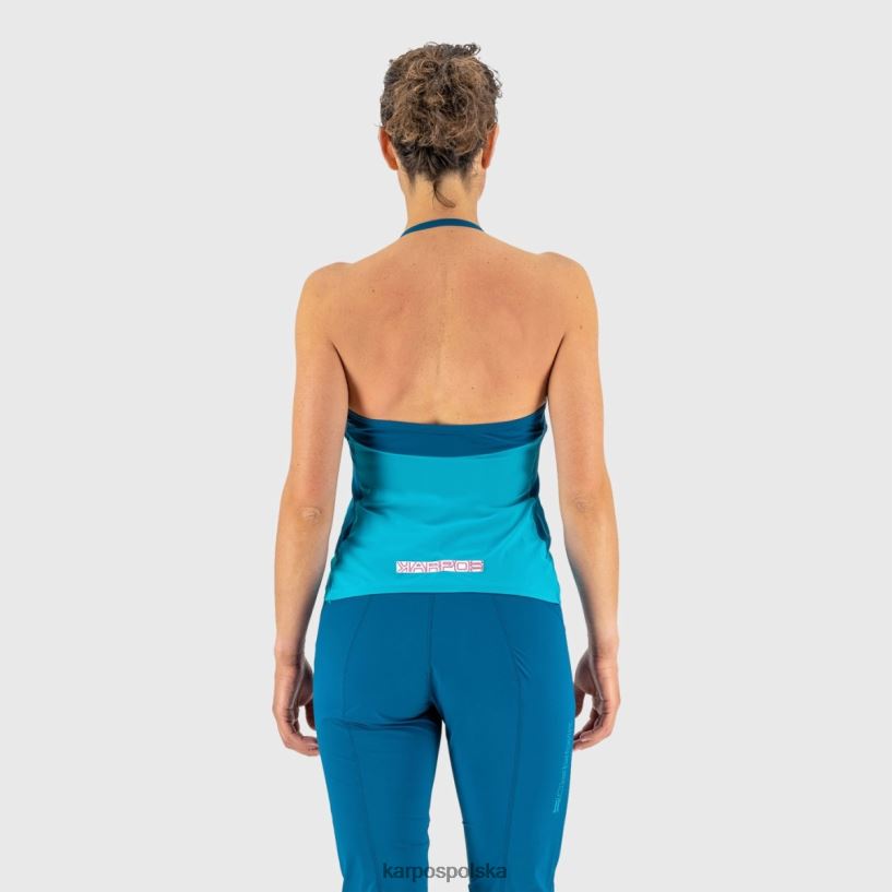 koszulka | błękitny ptak/niebieski marokański 40266X1339 kobiety Karpos wyluzowane słońce w górze