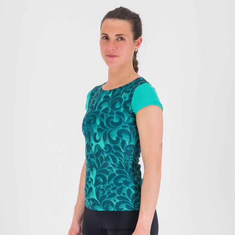 koszulka | basen zielony/refl.staw 40266X1306 kobiety Karpos nadruk loma w koszulce