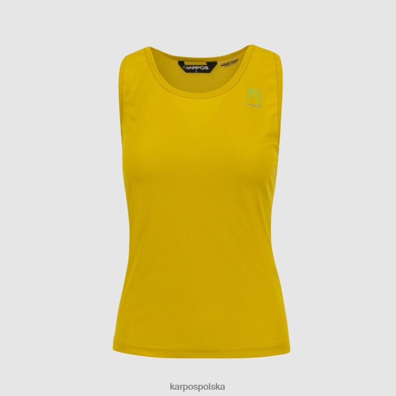 koszulka | curry cytrynowe/błękit adriatycki/cors 40266X1386 kobiety Karpos loma w górze