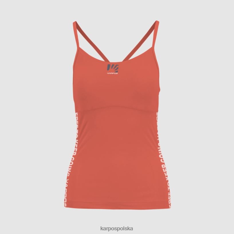 koszulka | gorący koral 40266X1290 kobiety Karpos easyfrizz z góry