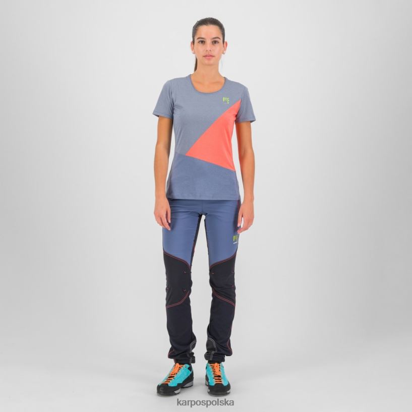 koszulka | vintage indygo/gorący koral 40266X1284 kobiety Karpos nuvolau w koszulce