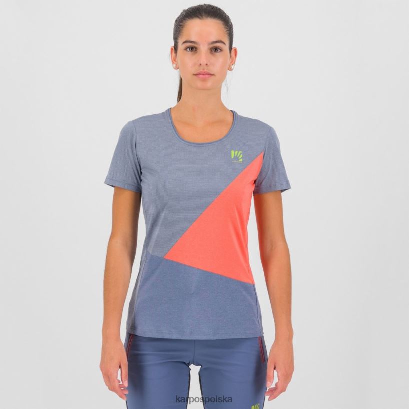 koszulka | vintage indygo/gorący koral 40266X1284 kobiety Karpos nuvolau w koszulce