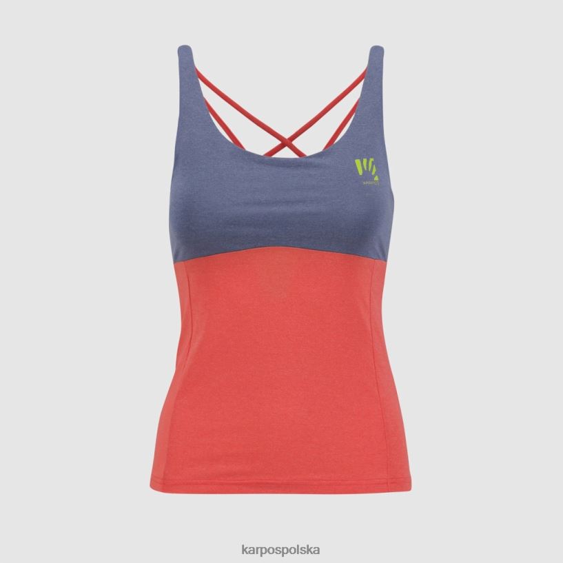 koszulka | vintage indygo/gorący koral 40266X1327 kobiety Karpos byk evo w górę