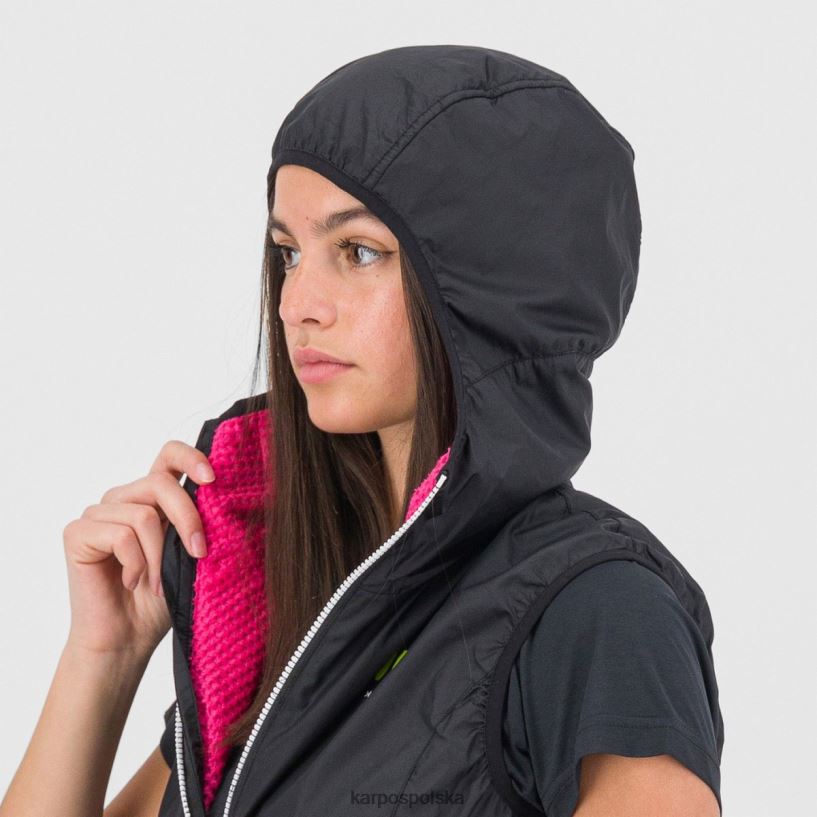 kamizelka | czarny biały 40266X1071 kobiety Karpos K-Performance Hybrid z kamizelką