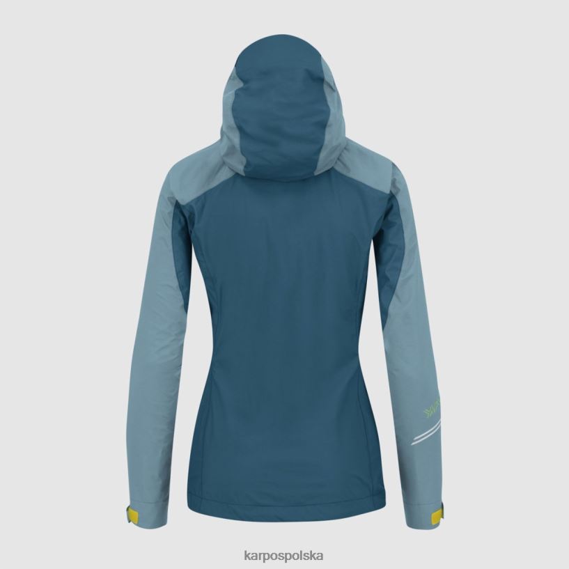 kurtka | błękit korsarski/adriatycki 40266X1033 kobiety Karpos dużo deszczu w kurtce
