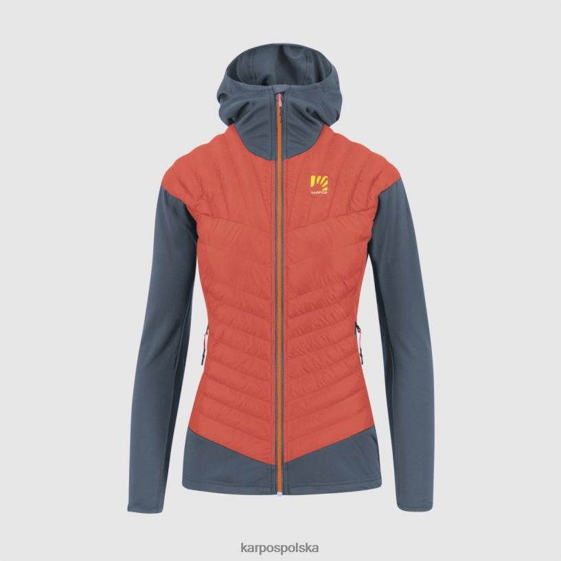 kurtka | gorący koral/vintage indygo 40266X1038 kobiety Karpos sass de mura w kurtce