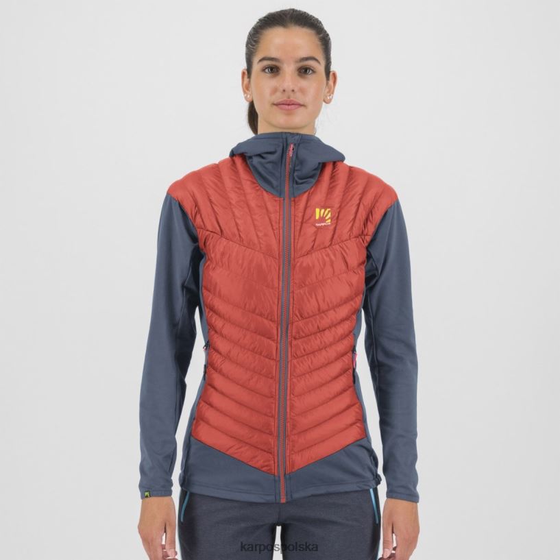 kurtka | gorący koral/vintage indygo 40266X1038 kobiety Karpos sass de mura w kurtce