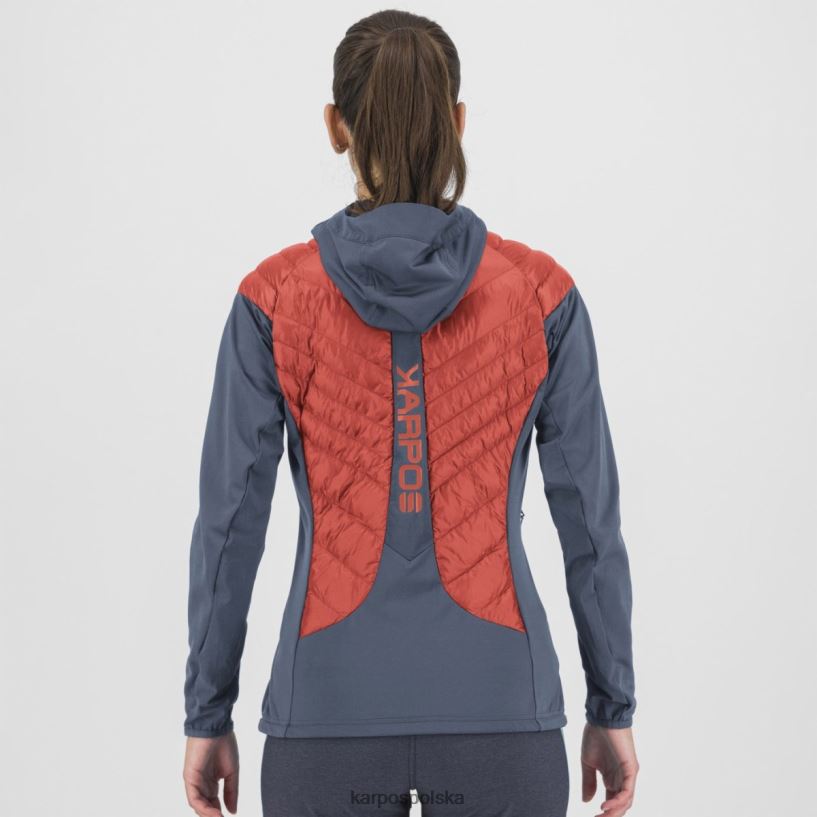 kurtka | gorący koral/vintage indygo 40266X1038 kobiety Karpos sass de mura w kurtce