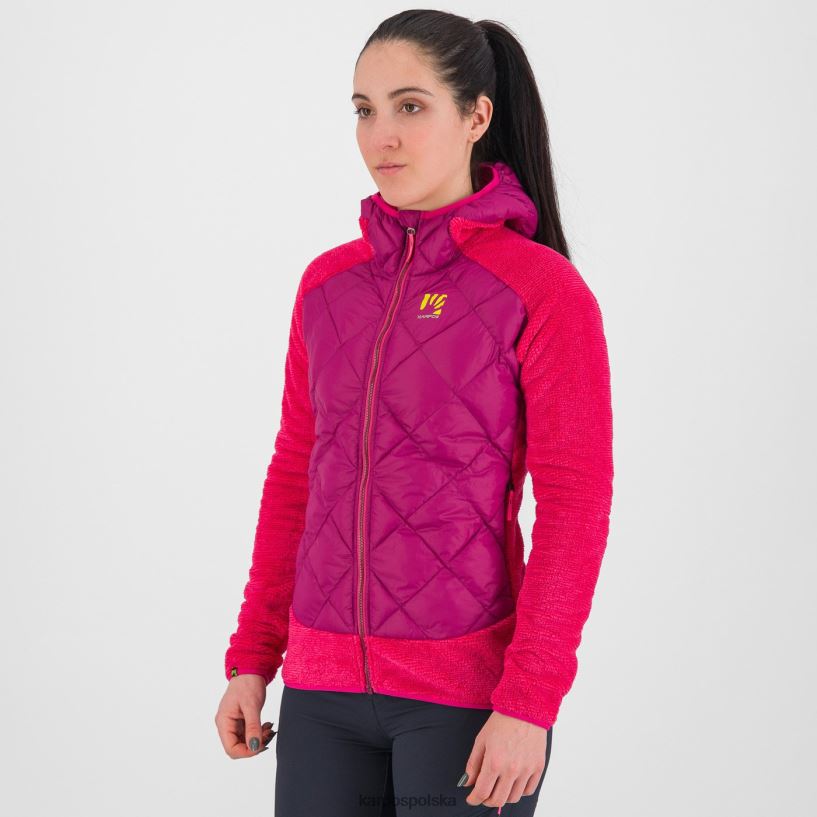 kurtka | jeżynowy/różowy 40266X1059 kobiety Karpos marmarole w kurtce