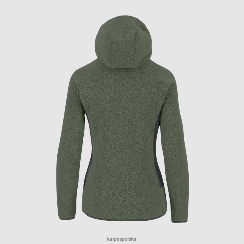 polar | czarny piasek/tymianek 40266X1113 kobiety Karpos Bluza z kapturem z lat 80. z polarem