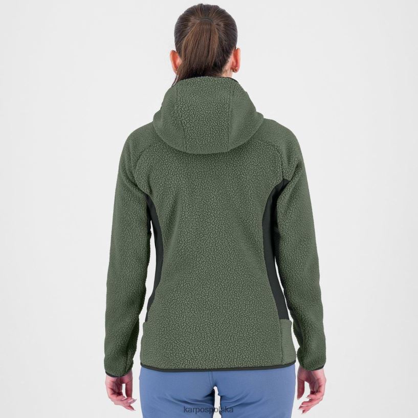 polar | czarny piasek/tymianek 40266X1113 kobiety Karpos Bluza z kapturem z lat 80. z polarem