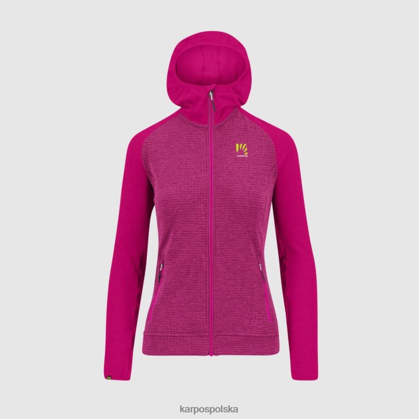 polar | jubileusz wiśniowy/insynuacja 40266X1166 kobiety Karpos ambrizzola w bluzie z kapturem i zamkiem na całej długości