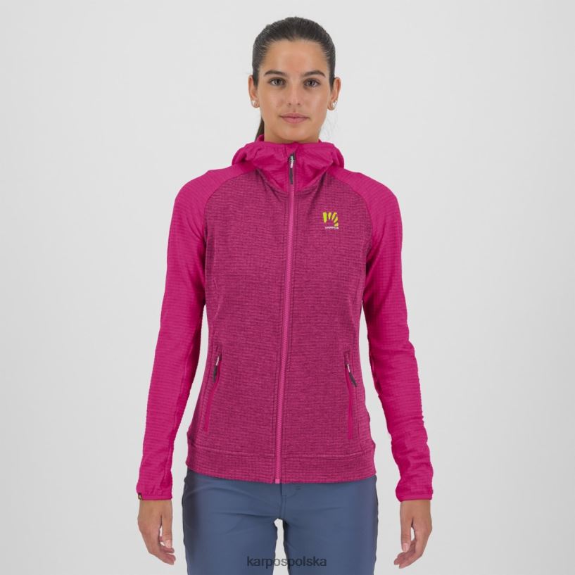 polar | jubileusz wiśniowy/insynuacja 40266X1166 kobiety Karpos ambrizzola w bluzie z kapturem i zamkiem na całej długości