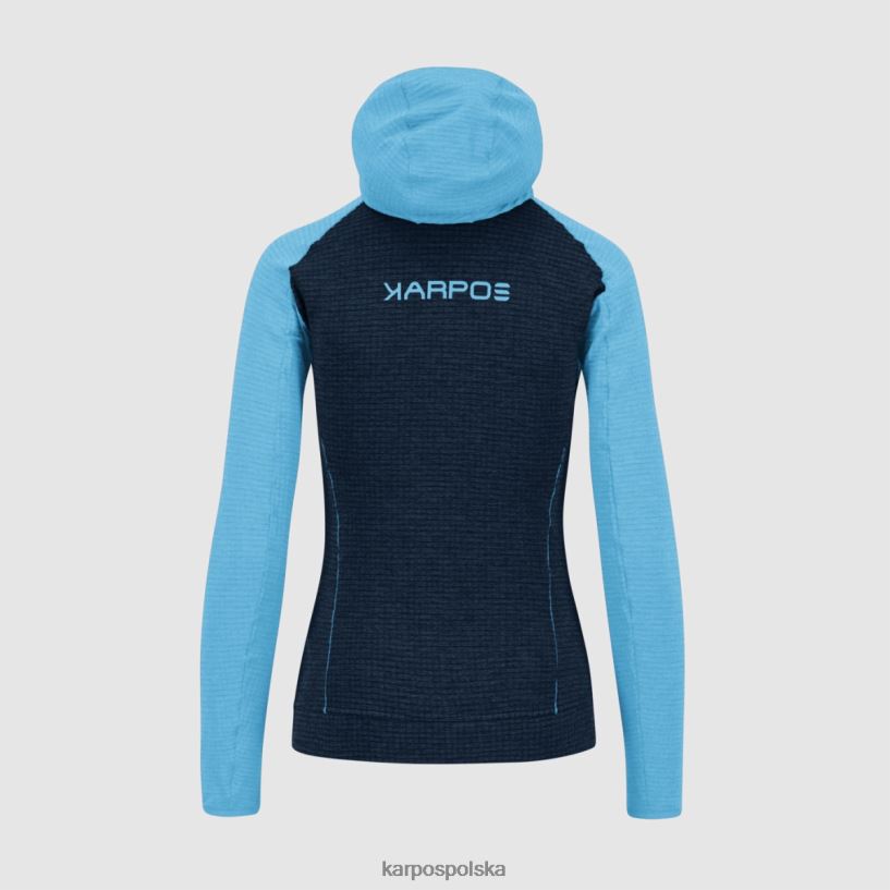 polar | kapitan nieba/niebieski atol 40266X1164 kobiety Karpos ambrizzola w bluzie z kapturem i zamkiem na całej długości