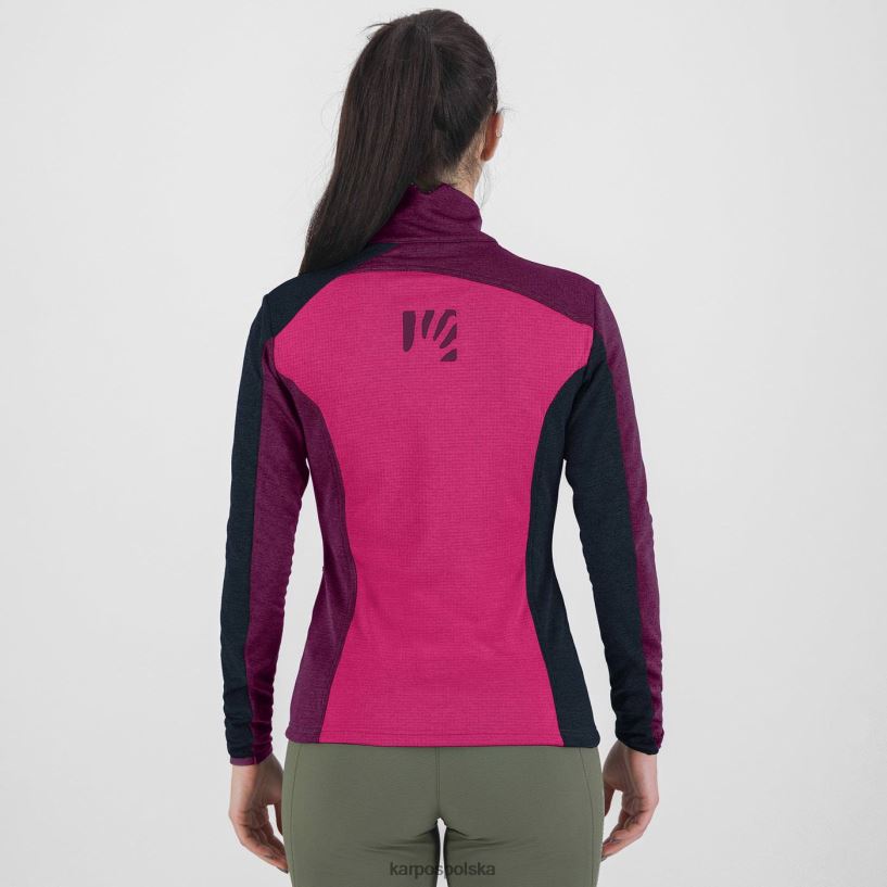 polar | różowy/boysenberry/wulkan 40266X1186 kobiety Karpos federa z pełnym zamkiem i polarem