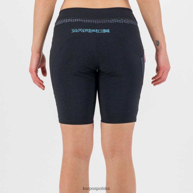 krótki | czarny biały 40266X1595 kobiety Karpos wyluzowany na Bermudach