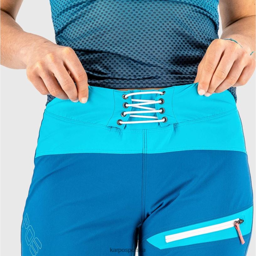 krótki | marokański niebieski/bluebird 40266X1576 kobiety Karpos Val di Dentro na Bermudach
