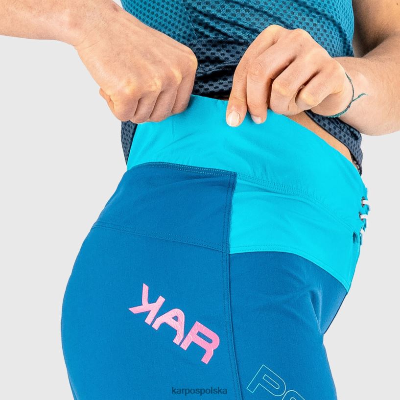 krótki | marokański niebieski/bluebird 40266X1576 kobiety Karpos Val di Dentro na Bermudach