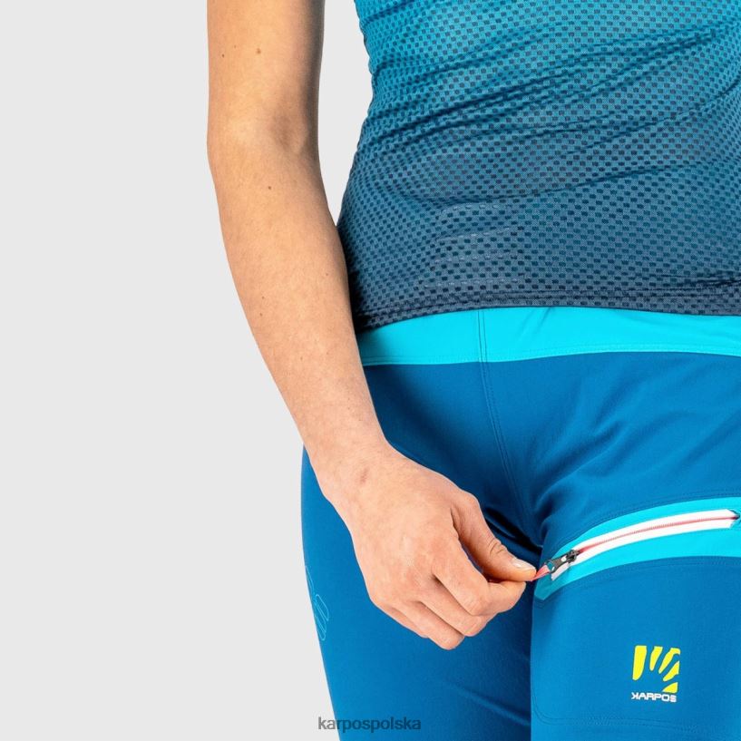 krótki | marokański niebieski/bluebird 40266X1576 kobiety Karpos Val di Dentro na Bermudach