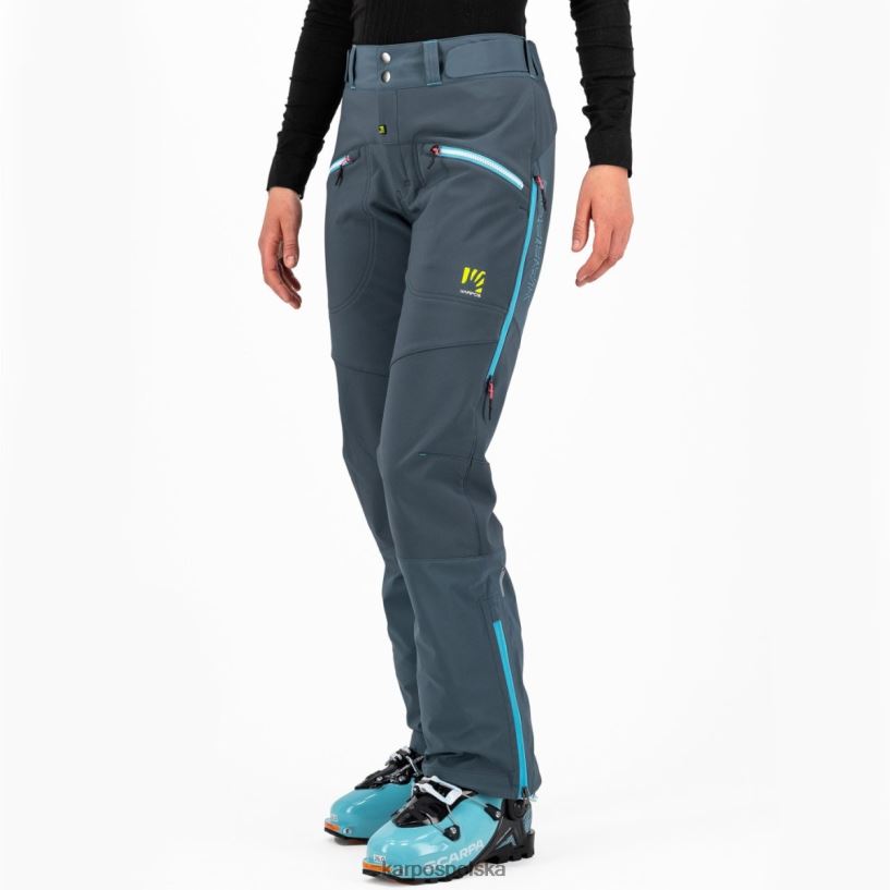 spodnie | ciemny łupek/niebieski atol 40266X1401 kobiety Karpos marmolada w spodniach