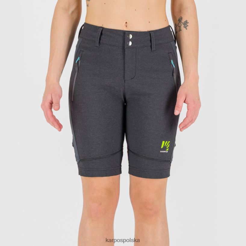 spodnie | czarny/ciemnoszary 40266X1429 kobiety Karpos Santa Croce w odpinanych spodniach