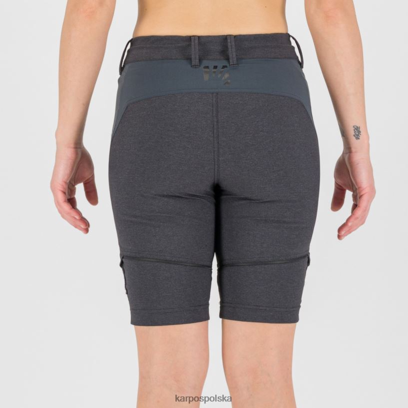 spodnie | czarny/ciemnoszary 40266X1429 kobiety Karpos Santa Croce w odpinanych spodniach