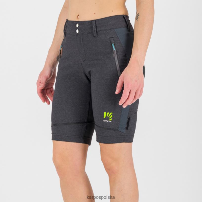 spodnie | czarny/ciemnoszary 40266X1429 kobiety Karpos Santa Croce w odpinanych spodniach