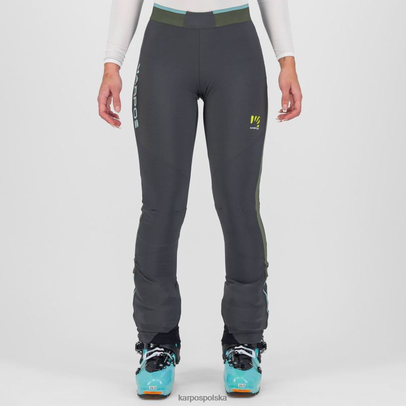 spodnie | czarny piasek/tymianek 40266X1465 kobiety Karpos alagna evo w spodniach