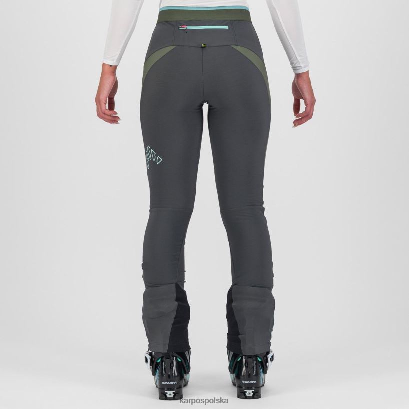 spodnie | czarny piasek/tymianek 40266X1465 kobiety Karpos alagna evo w spodniach