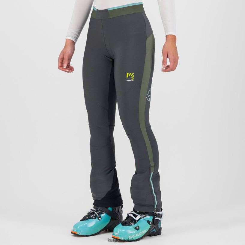 spodnie | czarny piasek/tymianek 40266X1465 kobiety Karpos alagna evo w spodniach