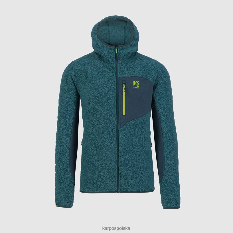 bluza z kapturem | balsam/las 40266X169 mężczyźni Karpos Polarowa bluza z kapturem w stylu lat 80