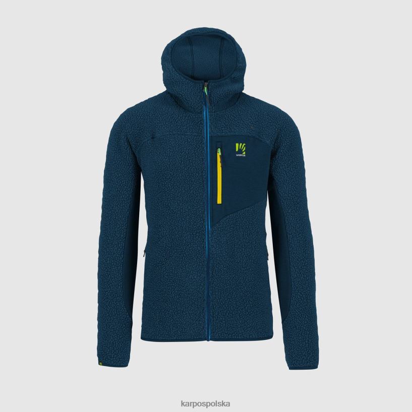 bluza z kapturem | północ 40266X171 mężczyźni Karpos Polarowa bluza z kapturem w stylu lat 80