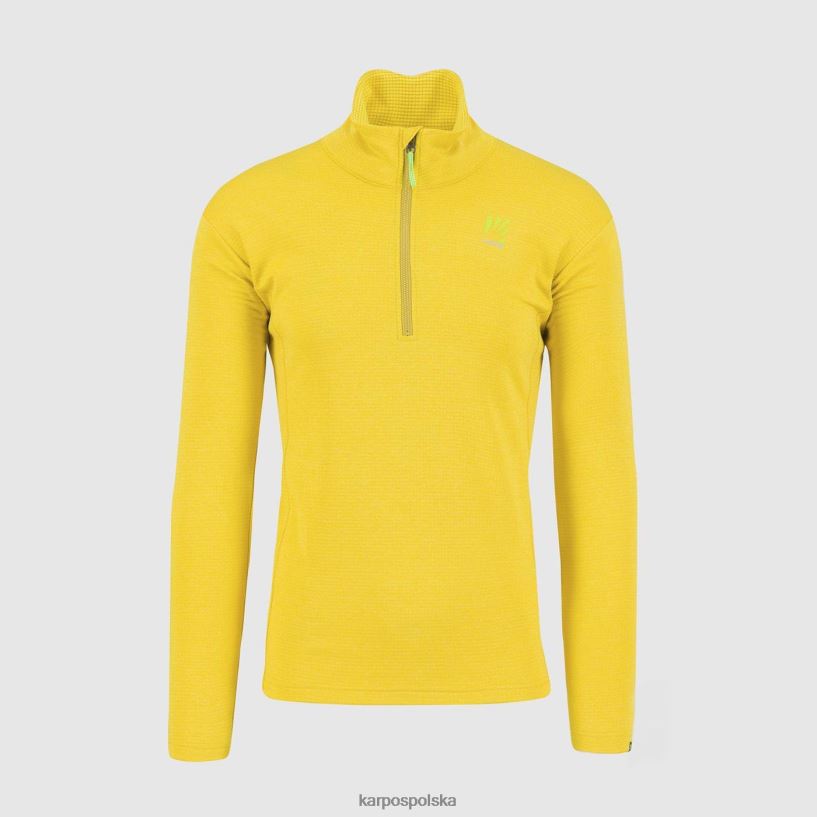 bluza z kapturem | siarka 40266X294 mężczyźni Karpos Zamek pizzocco do połowy