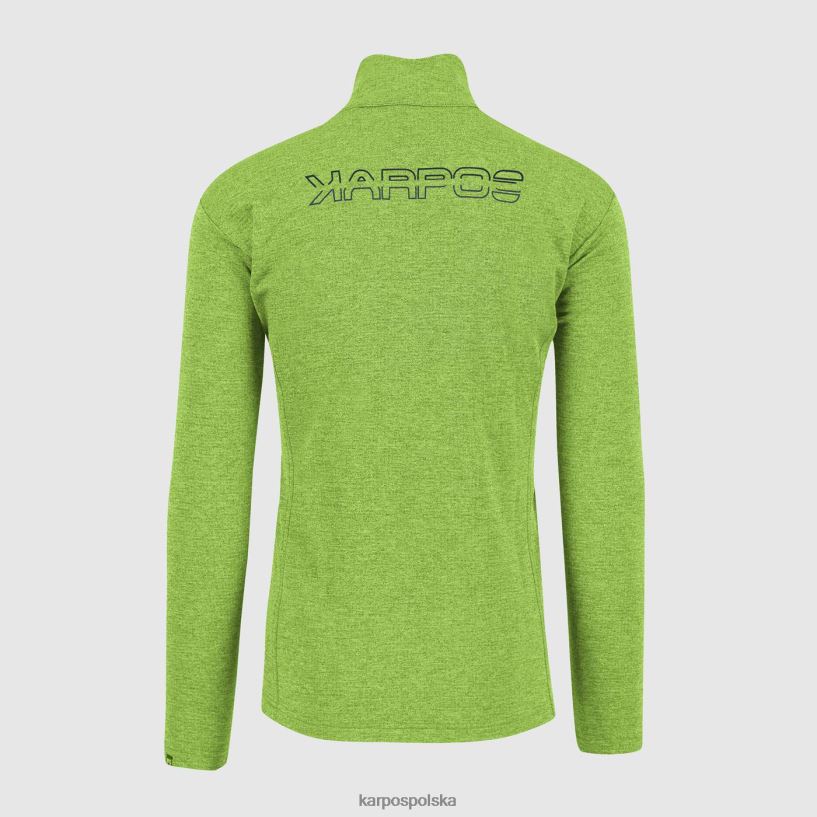 bluza z kapturem | zielony błysk 40266X292 mężczyźni Karpos Zamek pizzocco do połowy