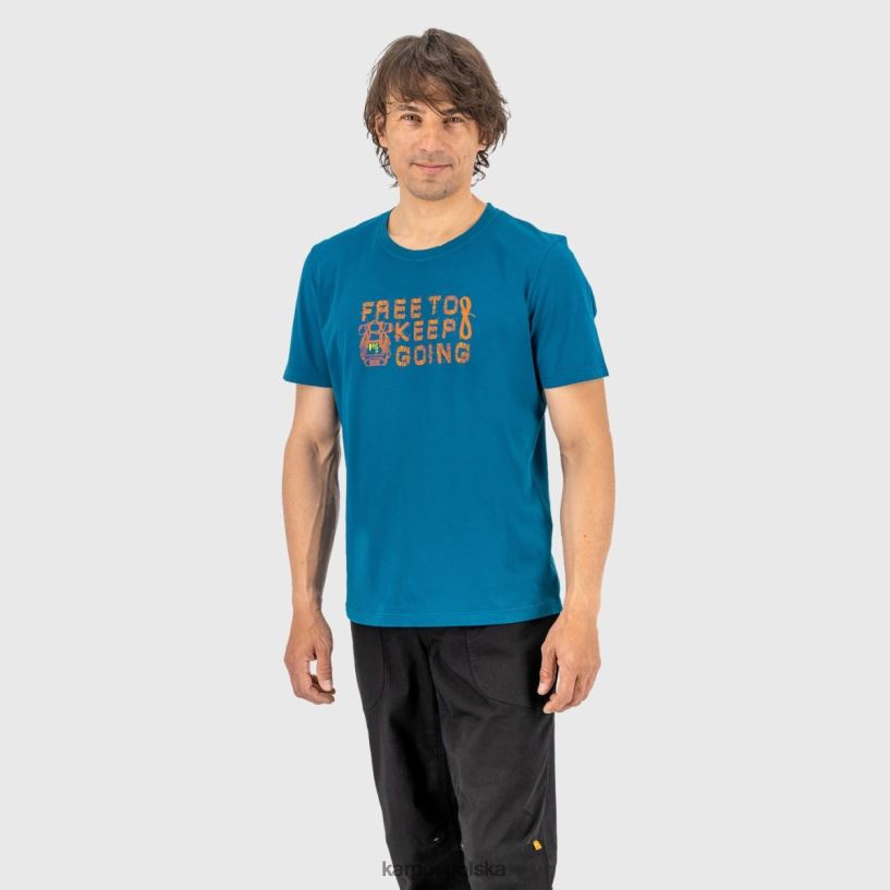 koszulka | Marokański błękit 40266X402 mężczyźni Karpos koszulka z krokusami