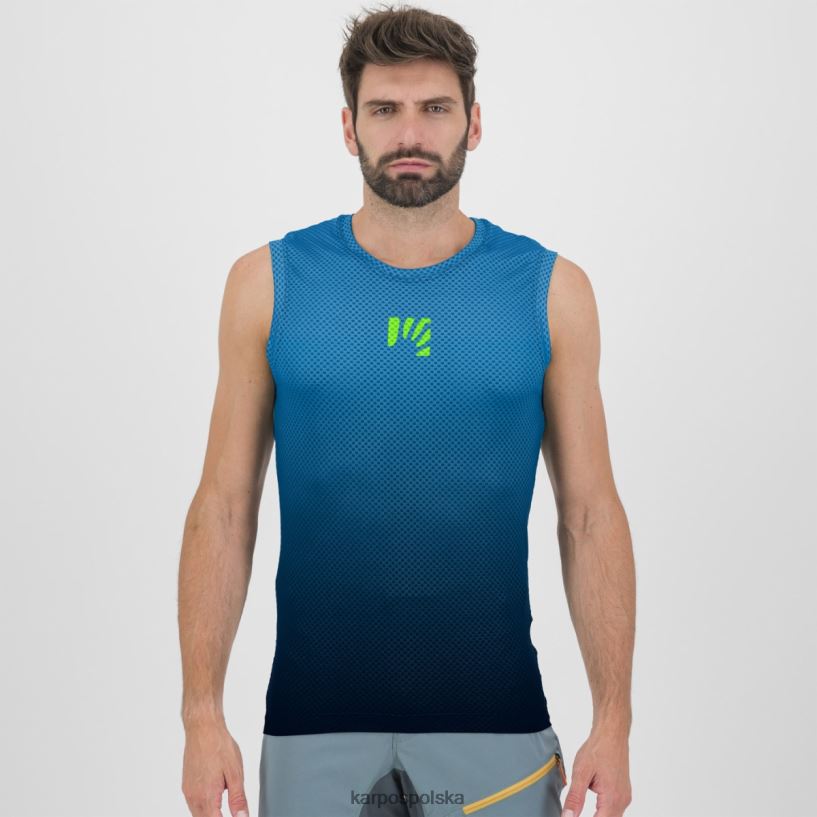 koszulka | czarny/indygo b. 40266X387 mężczyźni Karpos Verve siatka bez rękawów
