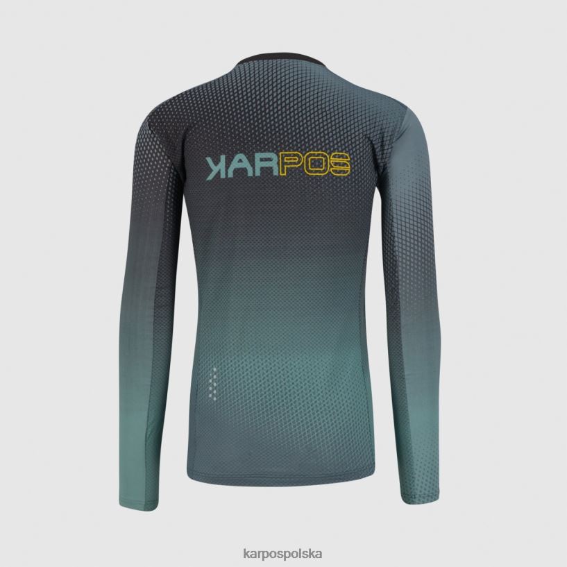 koszulka | czarny/północnoatlantycki/cytrynowy 40266X321 mężczyźni Karpos koszulka val di dentro ls