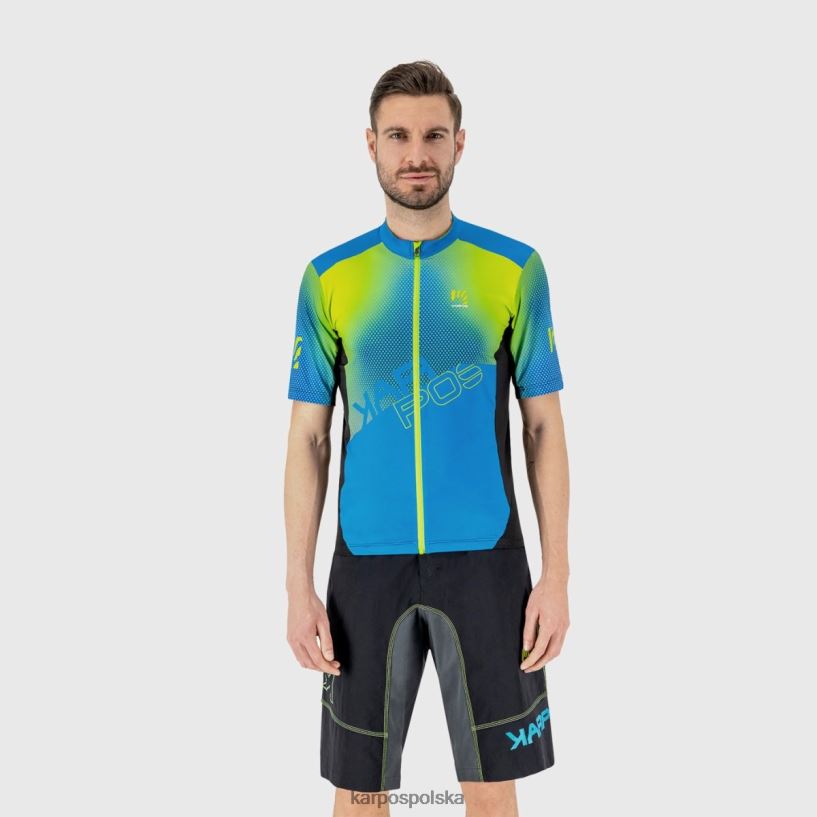 koszulka | nadruk 1 indygo b./czarny/zielony 40266X304 mężczyźni Karpos koszulka do skoków
