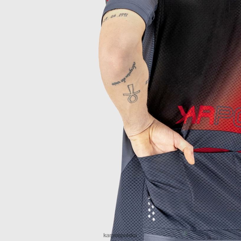 koszulka | nadruk 2 indygo b./czarny/zielony 40266X305 mężczyźni Karpos koszulka do skoków