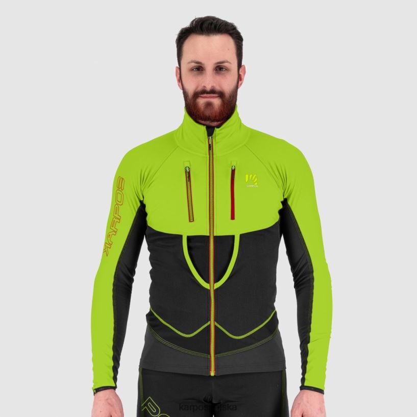 kurtka | czarny/limonkowy 40266X131 mężczyźni Karpos kurtka alagna lite