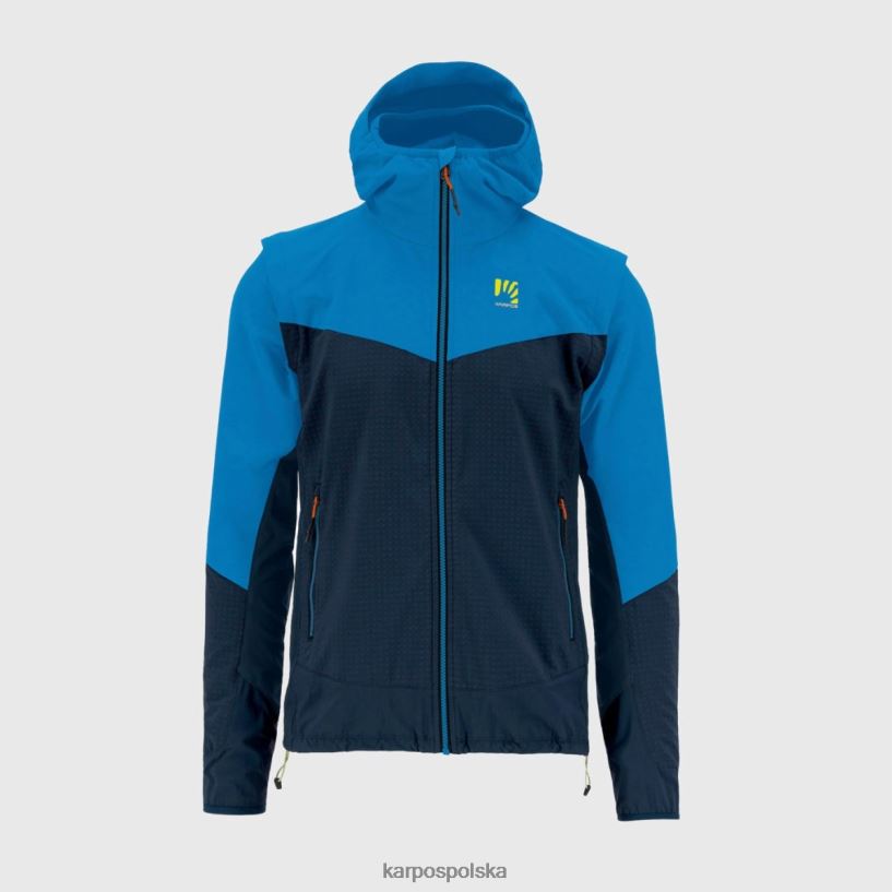 kurtka | przestrzeń kosmiczna/indygo b./mandarynka 40266X94 mężczyźni Karpos Ledowa kurtka typu kabriolet
