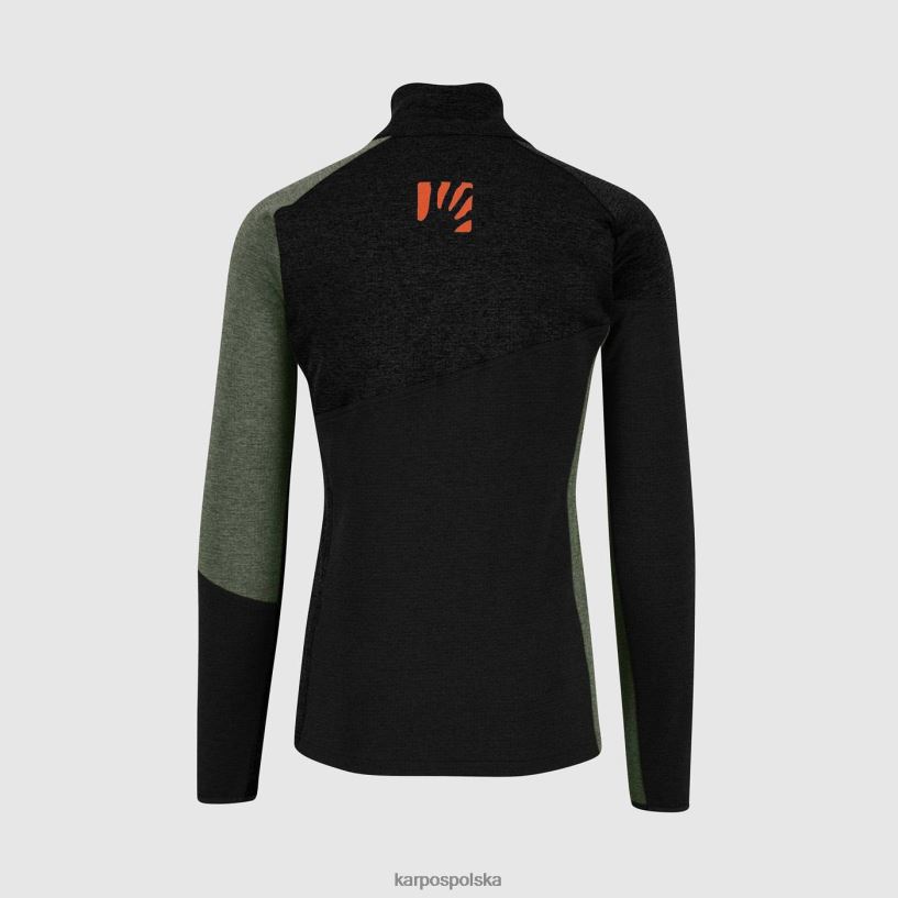 polar | czarny/czarny piasek/tymianek 40266X265 mężczyźni Karpos Polar federa z zamkiem do połowy