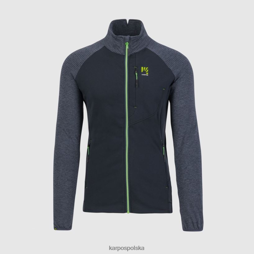 polar | czarny/ombre niebieski/jaśminowy zielony 40266X209 mężczyźni Karpos Polar pizzocco evo z pełnym zamkiem błyskawicznym