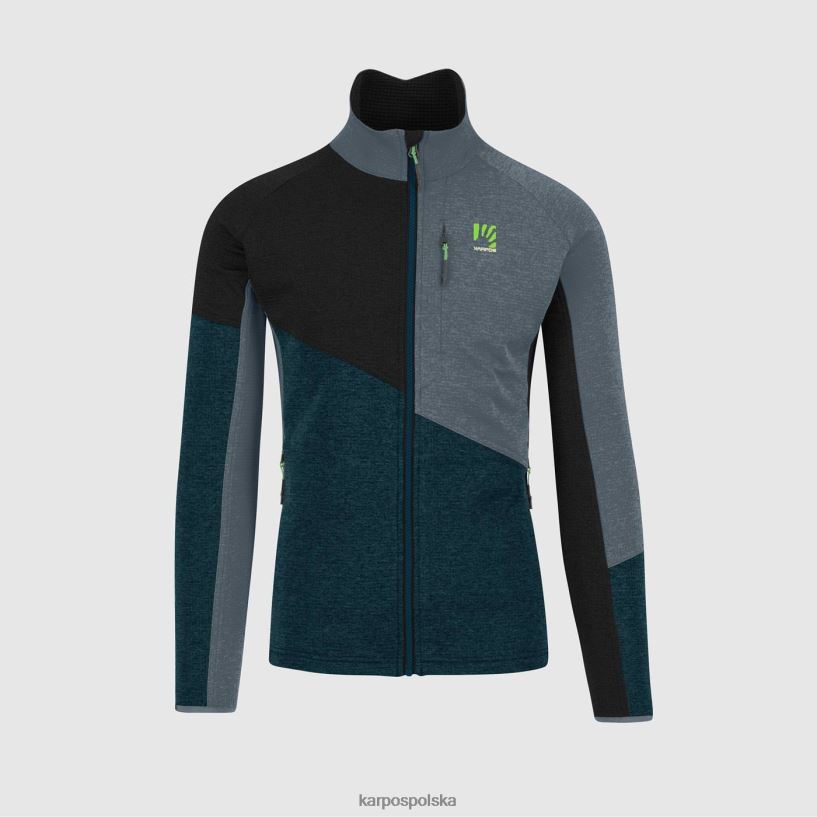 polar | północ/czarny/ciemny łupek 40266X242 mężczyźni Karpos Polar federa z zamkiem błyskawicznym na całej długości