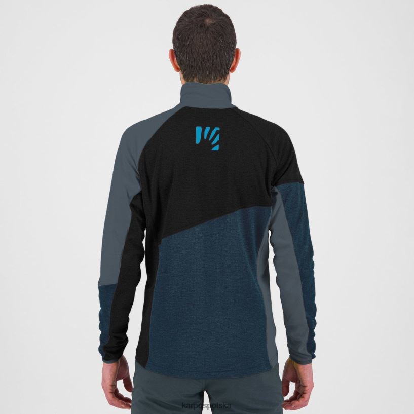 polar | północ/czarny/ciemny łupek 40266X242 mężczyźni Karpos Polar federa z zamkiem błyskawicznym na całej długości