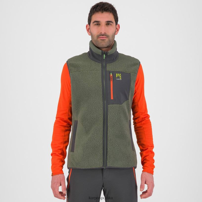 polar | tymianek/czarny piasek 40266X151 mężczyźni Karpos Polarowa kamizelka z lat 80-tych