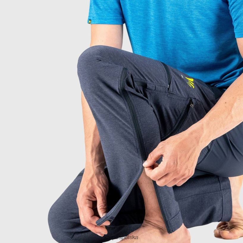 spodnie | przestrzeń kosmiczna/indygo b. 40266X522 mężczyźni Karpos Zapinane na zamek spodnie Santa Croce